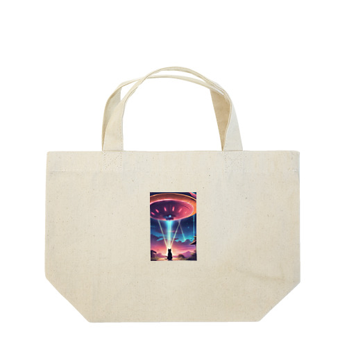 UFOに遭遇!? 不思議な猫のキャトルミューティレーション！👽🐱✨ Lunch Tote Bag