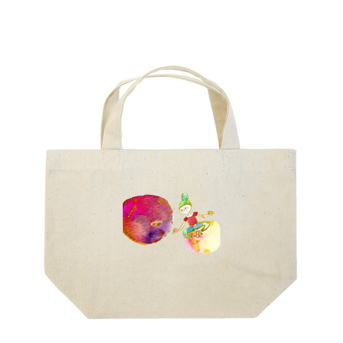 そばかすこちゃん on ball Lunch Tote Bag