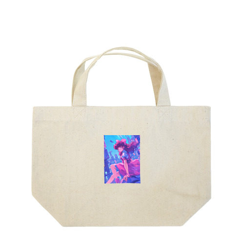 昭和レトロアニメ風近未来ガール Lunch Tote Bag