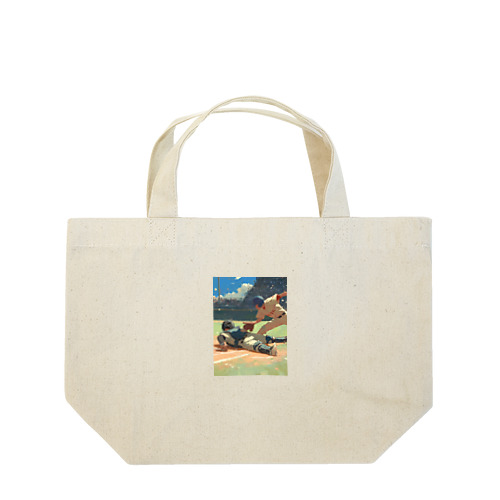 ２塁ランナー勇躍ホームイン Lunch Tote Bag