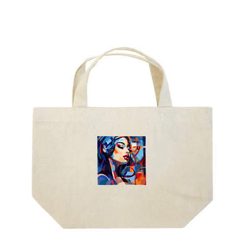 Women who listen to music Lunch Tote Bag