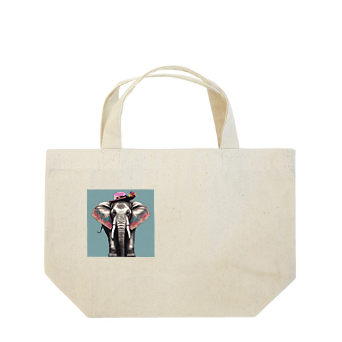 おしゃれなゾウ Lunch Tote Bag