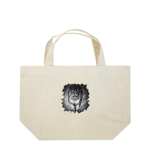 ライオン　アートアニマル　モノクロ Lunch Tote Bag