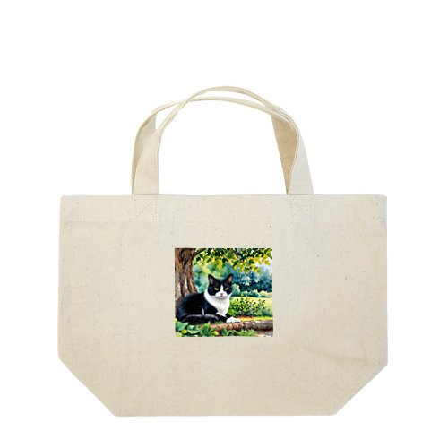 AI 　水彩猫 Lunch Tote Bag