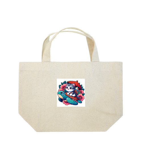 亀乗り子猫 Lunch Tote Bag