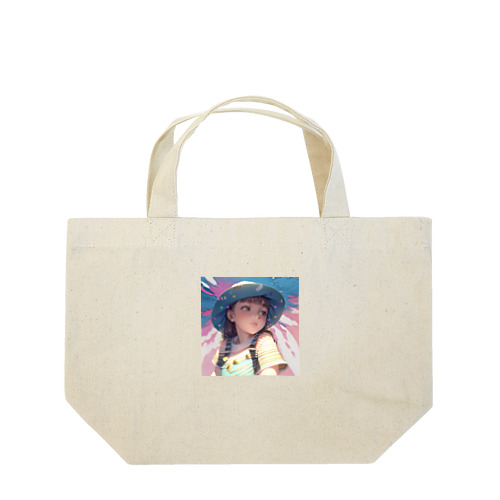 未来を見つめる少女 Lunch Tote Bag