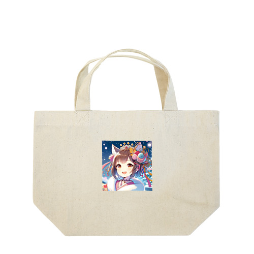 猫ギャル振り袖 Lunch Tote Bag