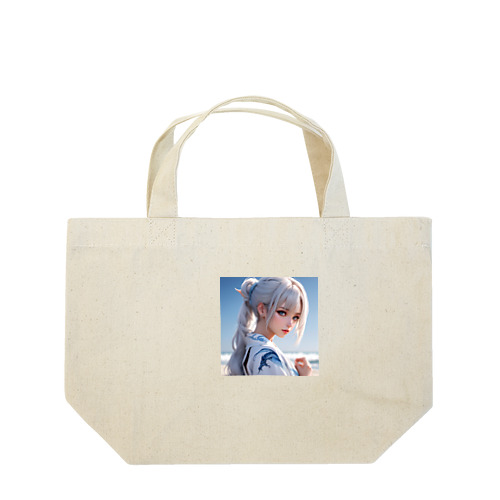 白髪和服美女シリーズ0001 Lunch Tote Bag