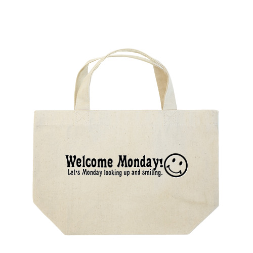 WelcomeMonday(黒) Lunch Tote Bag