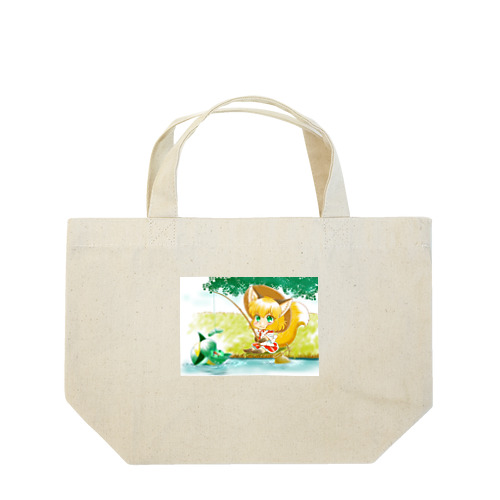 釣り吉お稲荷ちゃんと河童の河姫ちゃん Lunch Tote Bag