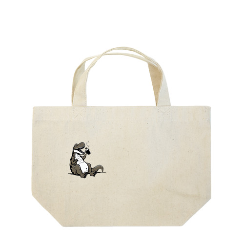 なにかを飲んでる恐竜 Lunch Tote Bag