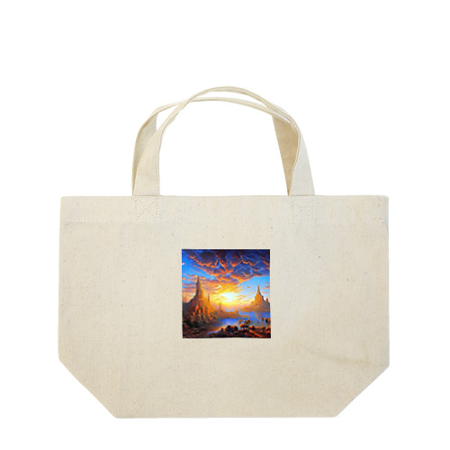 夕陽の中の城 Lunch Tote Bag