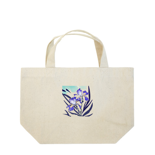 RetrowaveFlower-カキツバタ- Lunch Tote Bag