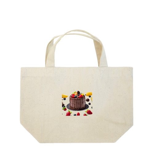 フルーツたっぷりチョコレートケーキ Lunch Tote Bag