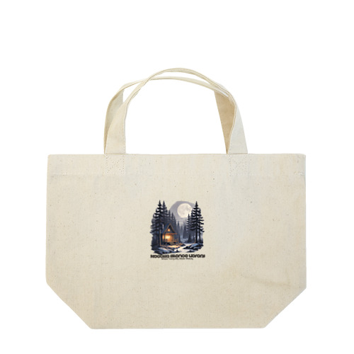 Snow Cottage Lunch Tote Bag