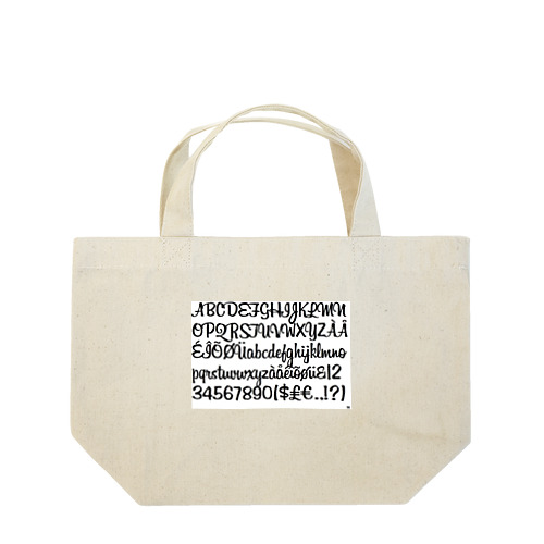 アルファベット Lunch Tote Bag