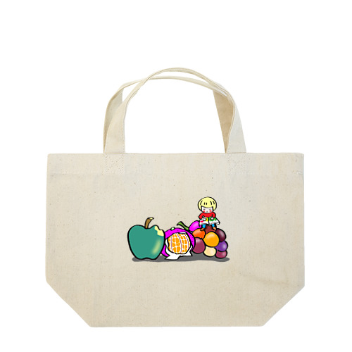 秋の果物三種盛と子ども Lunch Tote Bag