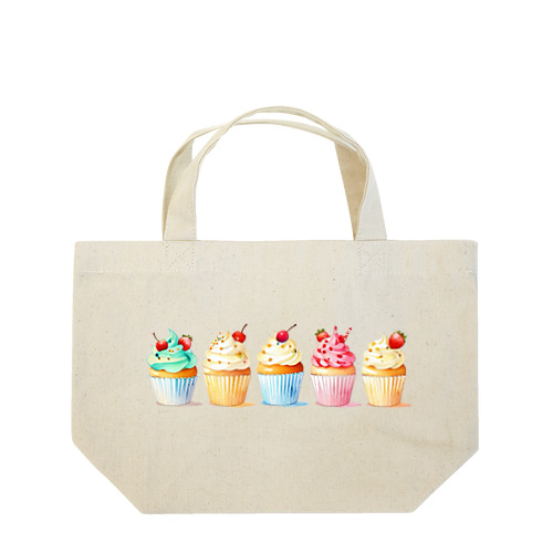 カラフルなカップケーキ🧁 Lunch Tote Bag