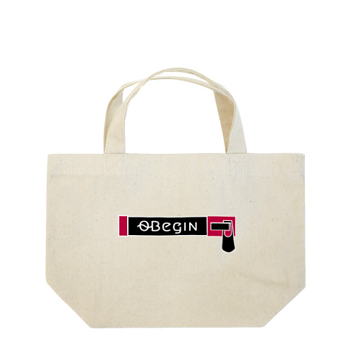 [0~Begin]ファスナー柄ロゴプリント Lunch Tote Bag