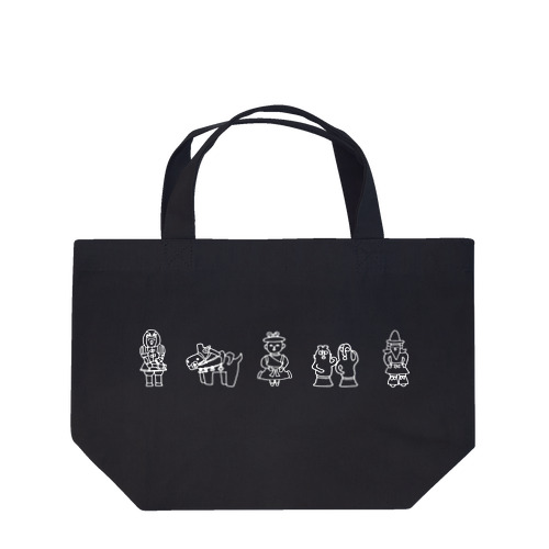 古代史／埴輪 -はにわ- ランチトートバッグ（WH） Lunch Tote Bag