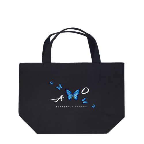 青い蝶　butterfly effect Lunch Tote Bag