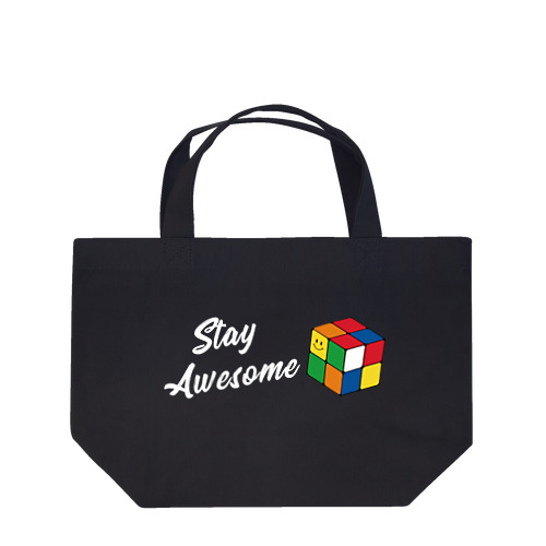 Stay Awesome ルービックキューブ ランチトートバッグ