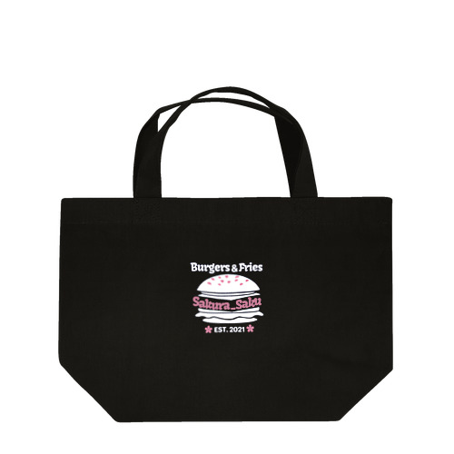 Burgers&Fries Sakura_Saku ロゴアイテム（ホワイト） Lunch Tote Bag