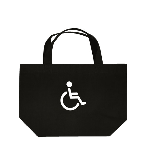 車椅子マーク（白） Lunch Tote Bag
