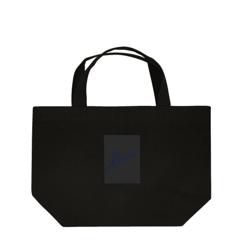 Blue LogoArt × Charcoal Lunch Tote Bag