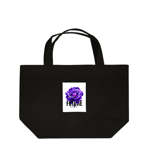 紫色の薔薇 ランチトートバッグ