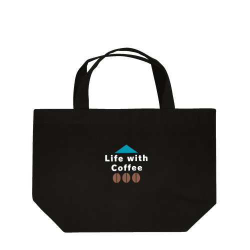 Life with Coffee(白文字) Lunch Tote Bag