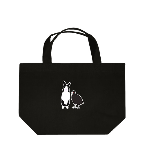 ダッチうさぎ(立)とオオバン Lunch Tote Bag