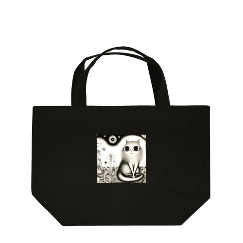 パチパチおめめの不思議ねこちゃん Lunch Tote Bag