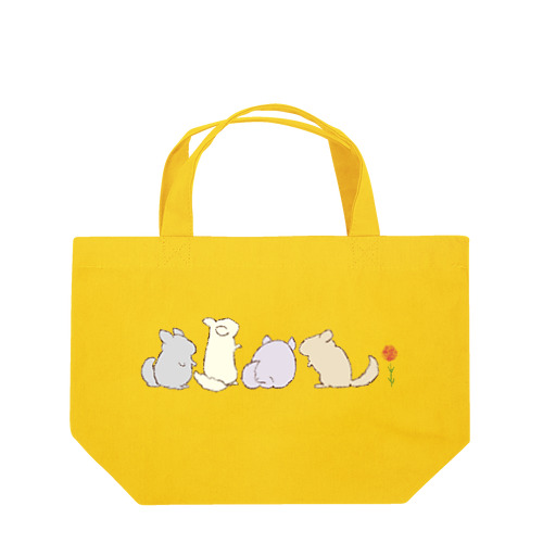 チンチラシルエット あか Lunch Tote Bag