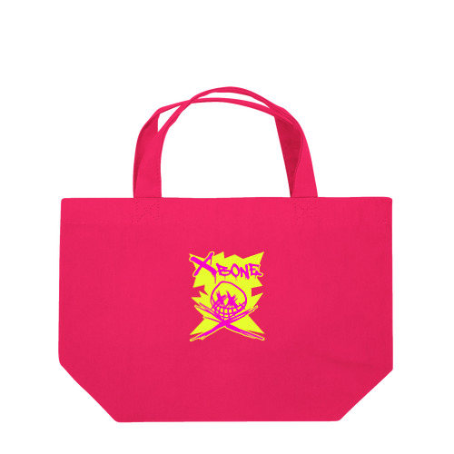 RAKUGAKIXBONE PNKonYEL NEON Lunch Tote Bag