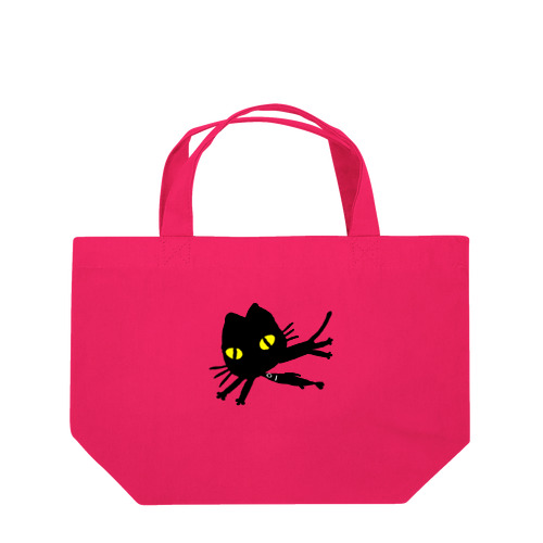 黒ネコとサンマ Lunch Tote Bag