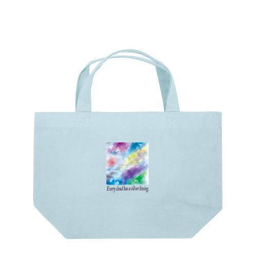 Every cloud has a silver lining. Lunch Tote Bag