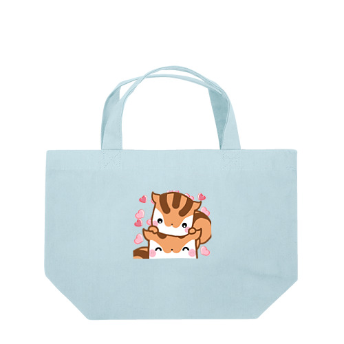 ぴったりくっつくラブリーりすたん Lunch Tote Bag