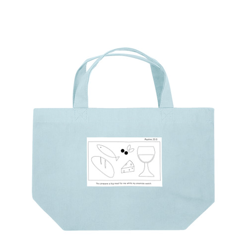 The Lord prepares a table for me. Lunch Tote Bag