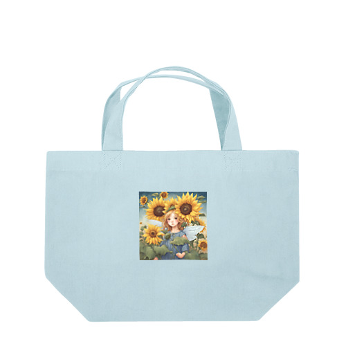 ひまわりの妖精　ひまわり畑でランララ〜ン Lunch Tote Bag