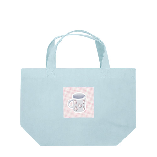 ねこねこねこねこピンクシャム猫柄♪おきにいりのマグカップ Lunch Tote Bag