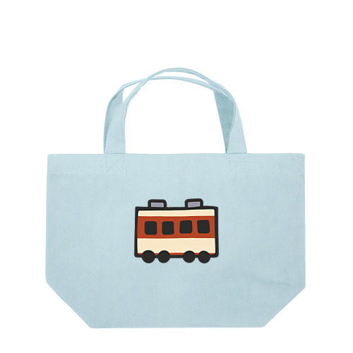 昔の電車：えんじ＆クリーム Lunch Tote Bag