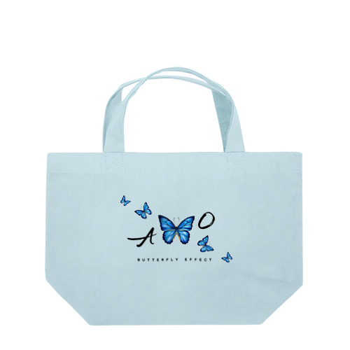 青い蝶　BUTTERFLY  EFFECT Lunch Tote Bag
