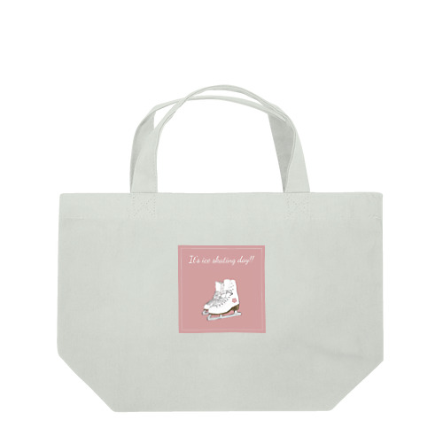 It’s ice skating day!!(マイシューズ) ピンクver Lunch Tote Bag
