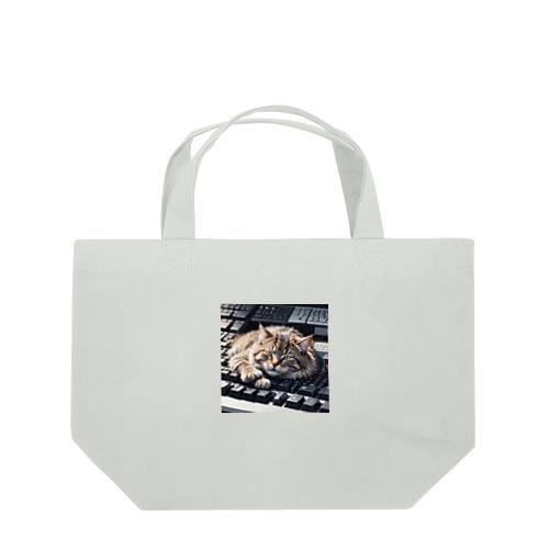 猫とキーボード Lunch Tote Bag