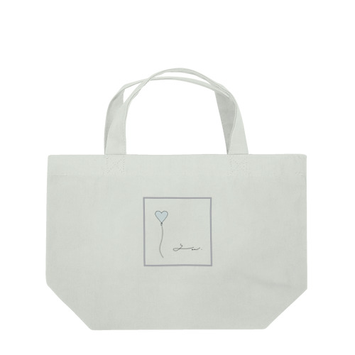 🩵 水色のハートの風船 . Lunch Tote Bag