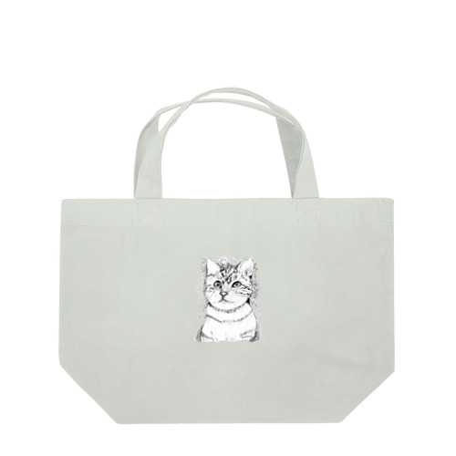 アート猫　モノクロ　 Lunch Tote Bag