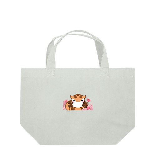 スキのチョコをプレゼントするりすたん～文字無～ Lunch Tote Bag