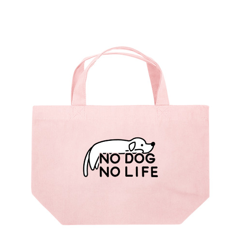 NO DOG NO LIFE(犬白塗り) ランチトートバッグ