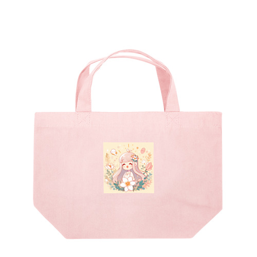 少女とお花🌸 Lunch Tote Bag